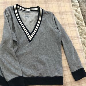 Navy collegiate style sweater